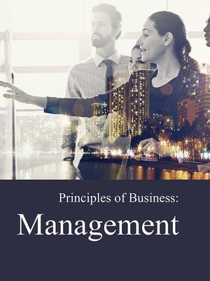 cover image of Principles of Business: Management